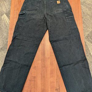 Carhartt Mens Canvas Duck Pants Black 35x32 Original Dungaree Fit Carpenter